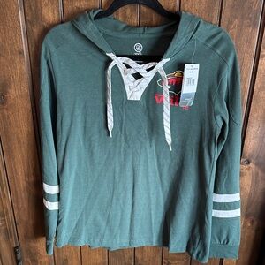 NWT NHL Wilds Lace-Up Kids Hoodie